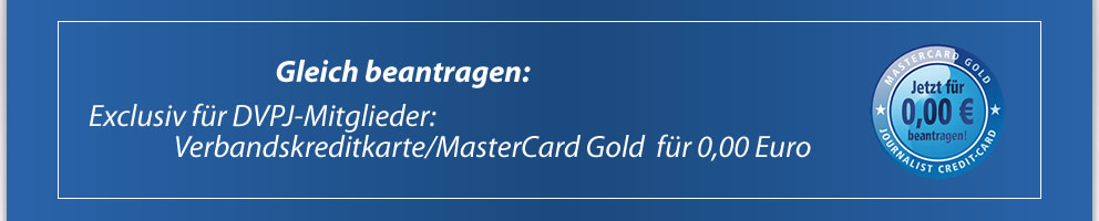 Gleich beantragen: Journalist CreditCard